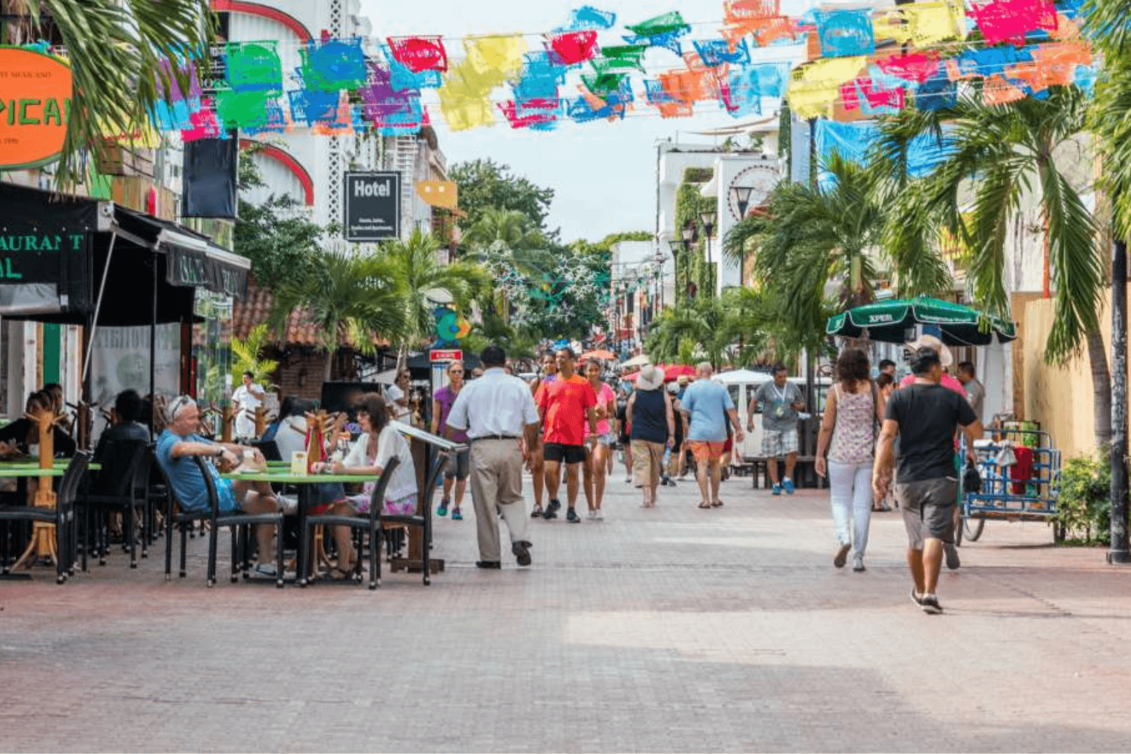 Recorrido por la quinta avenida la calle mas famosa de Playa del Carmen Mexico uai